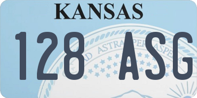 KS license plate 128ASG