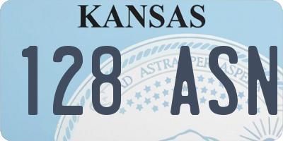 KS license plate 128ASN