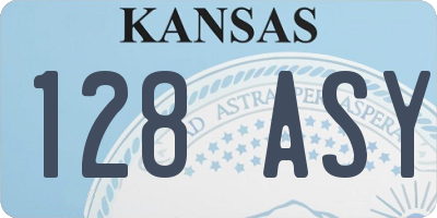 KS license plate 128ASY