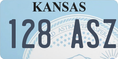 KS license plate 128ASZ