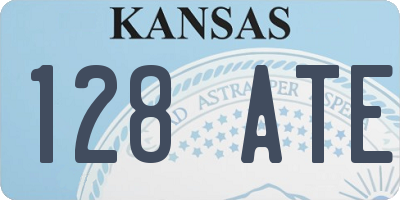 KS license plate 128ATE