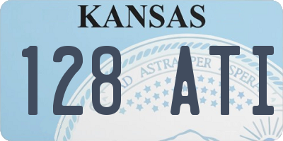 KS license plate 128ATI
