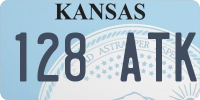 KS license plate 128ATK