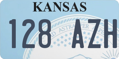KS license plate 128AZH