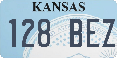 KS license plate 128BEZ
