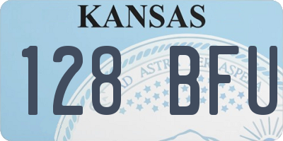 KS license plate 128BFU
