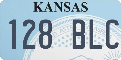 KS license plate 128BLC