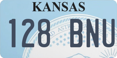 KS license plate 128BNU
