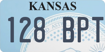 KS license plate 128BPT