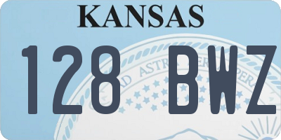 KS license plate 128BWZ