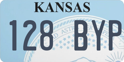 KS license plate 128BYP