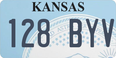 KS license plate 128BYV