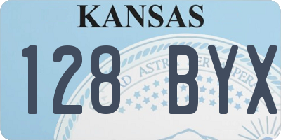 KS license plate 128BYX