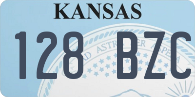 KS license plate 128BZC
