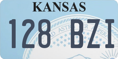 KS license plate 128BZI
