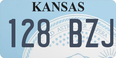 KS license plate 128BZJ