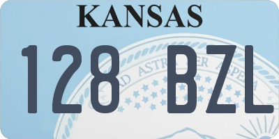 KS license plate 128BZL