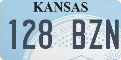 KS license plate 128BZN