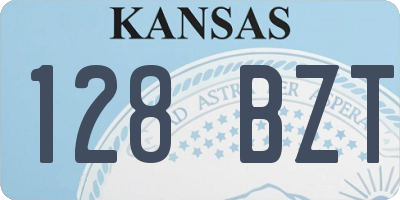 KS license plate 128BZT