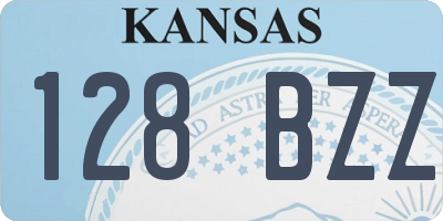 KS license plate 128BZZ