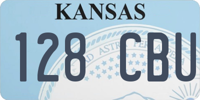 KS license plate 128CBU