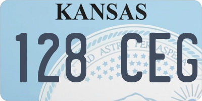 KS license plate 128CEG