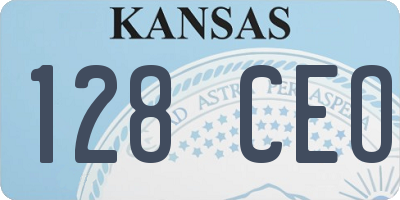KS license plate 128CEO