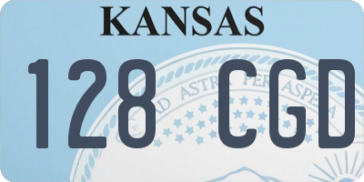 KS license plate 128CGD