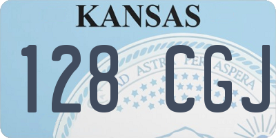 KS license plate 128CGJ