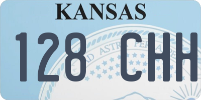 KS license plate 128CHH