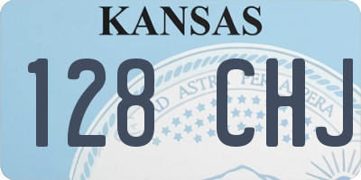 KS license plate 128CHJ