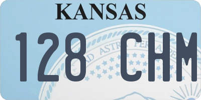 KS license plate 128CHM