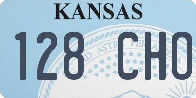 KS license plate 128CHO