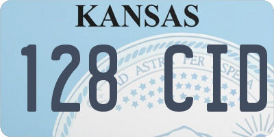KS license plate 128CID
