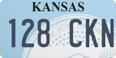 KS license plate 128CKN