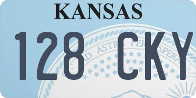 KS license plate 128CKY
