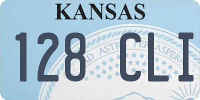 KS license plate 128CLI