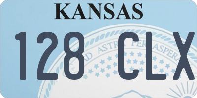 KS license plate 128CLX