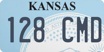 KS license plate 128CMD