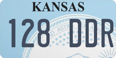 KS license plate 128DDR