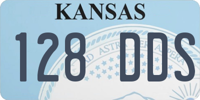 KS license plate 128DDS