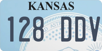 KS license plate 128DDV