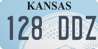 KS license plate 128DDZ