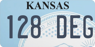 KS license plate 128DEG