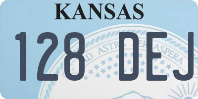 KS license plate 128DEJ