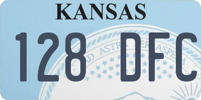KS license plate 128DFC