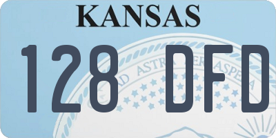 KS license plate 128DFD