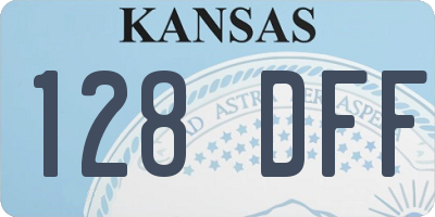 KS license plate 128DFF
