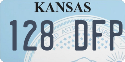KS license plate 128DFP