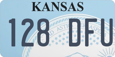 KS license plate 128DFU